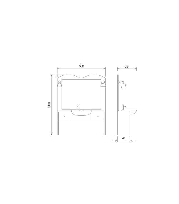 Tocador De Barberia Con Lavacabezas Goya