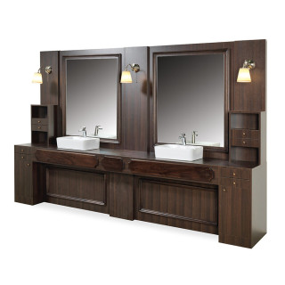 Tocador De Barberia Con Lavacabezas Retro