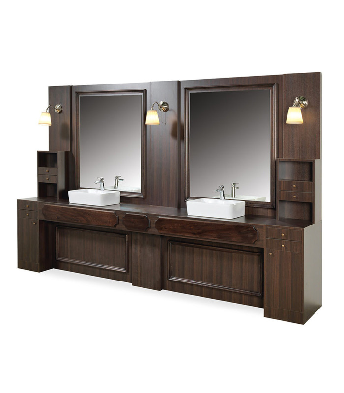 Tocador De Barberia Con Lavacabezas Retro