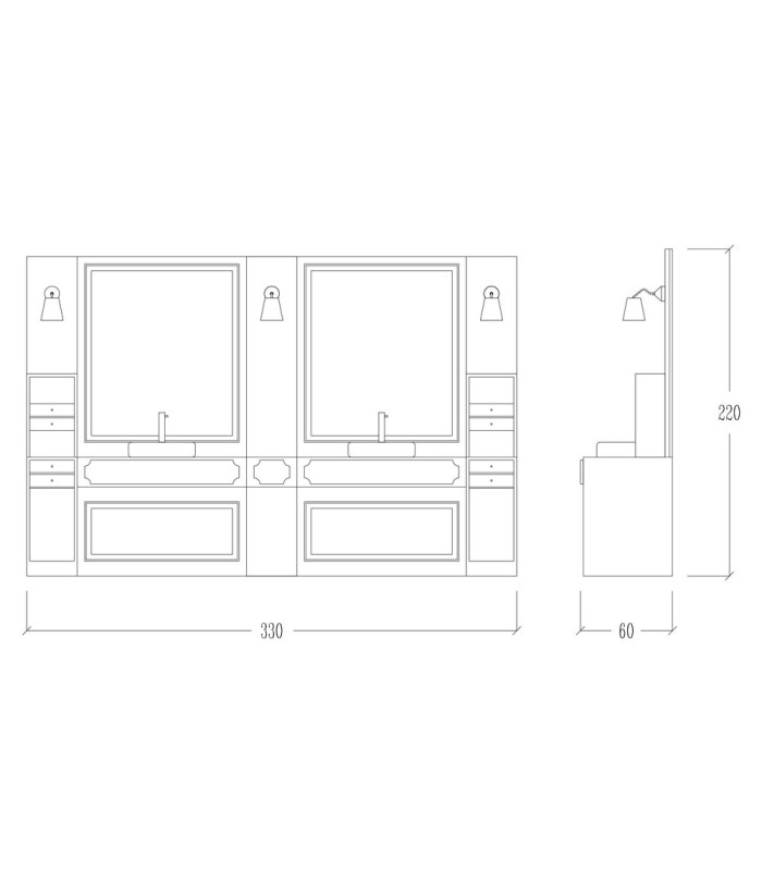 Tocador De Barberia Con Lavacabezas Retro