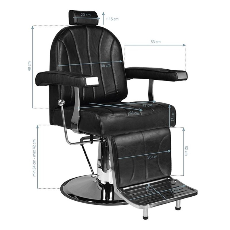 Sillon De Barberia HS Black
