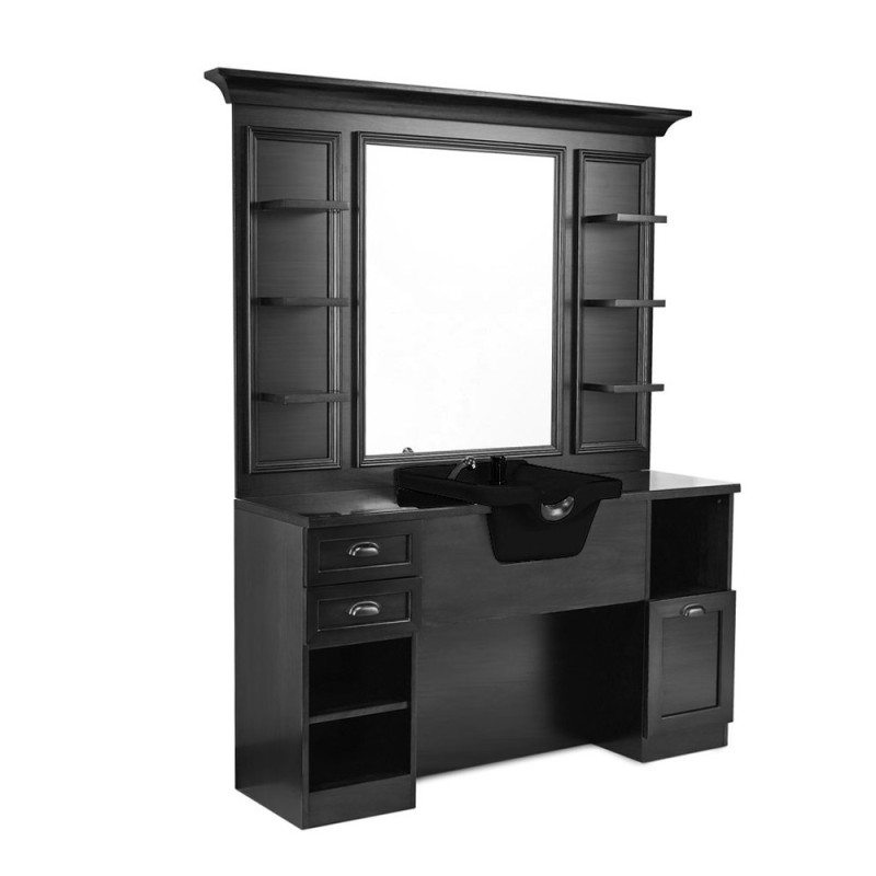 Tocador de barberia con lavacabezas Jules