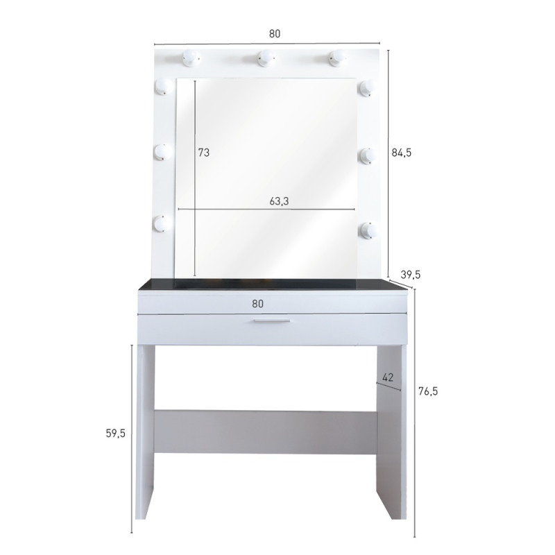 Tocador de Maquillaje Con Luz