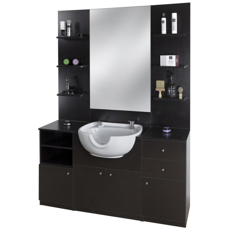 Tocador de Barberia Con Lavacabezas ID