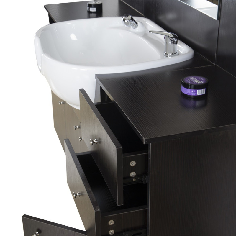 Tocador de Barberia Con Lavacabezas ID