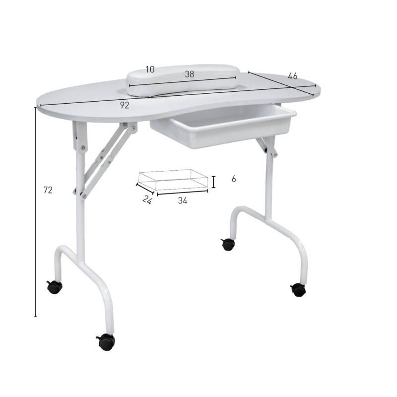 Mesa de Manicura Plegable Basic Nail
