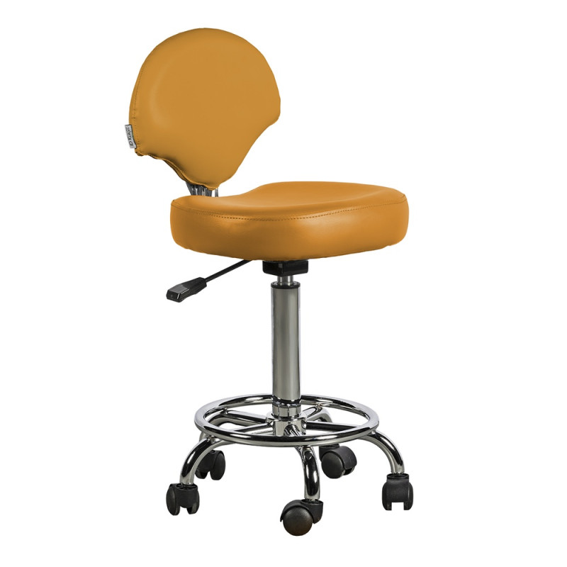 Taburete de Estetica Con Respaldo Ferrara