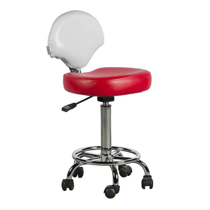 Taburete de Estetica Con Respaldo Ferrara