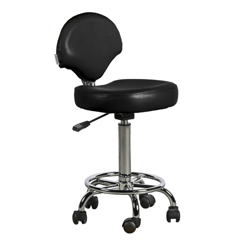 Taburete de Estetica Con Respaldo Ferrara