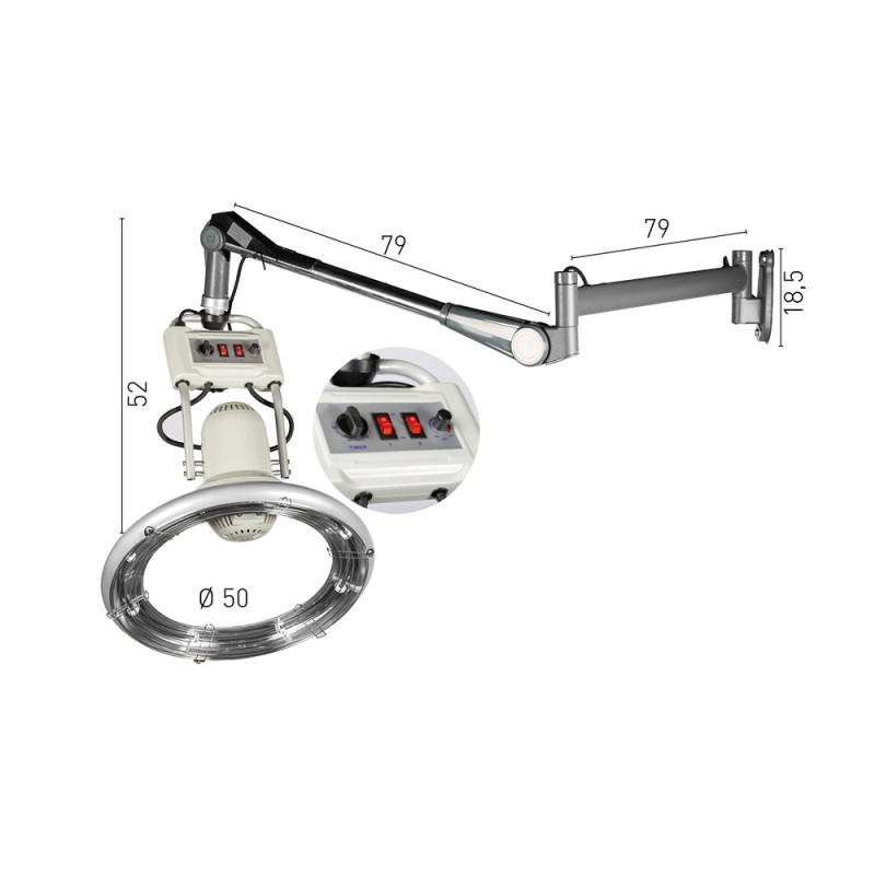 Lampara Infrarrojos Peluqueria ID