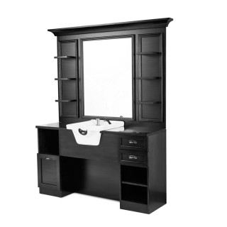 Tocador de Barberia Con Lavacabezas Jules