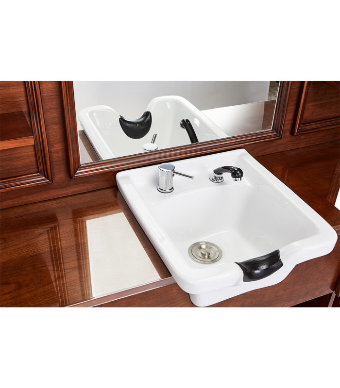 Tocador de Barberia Con Lavacabezas Jules