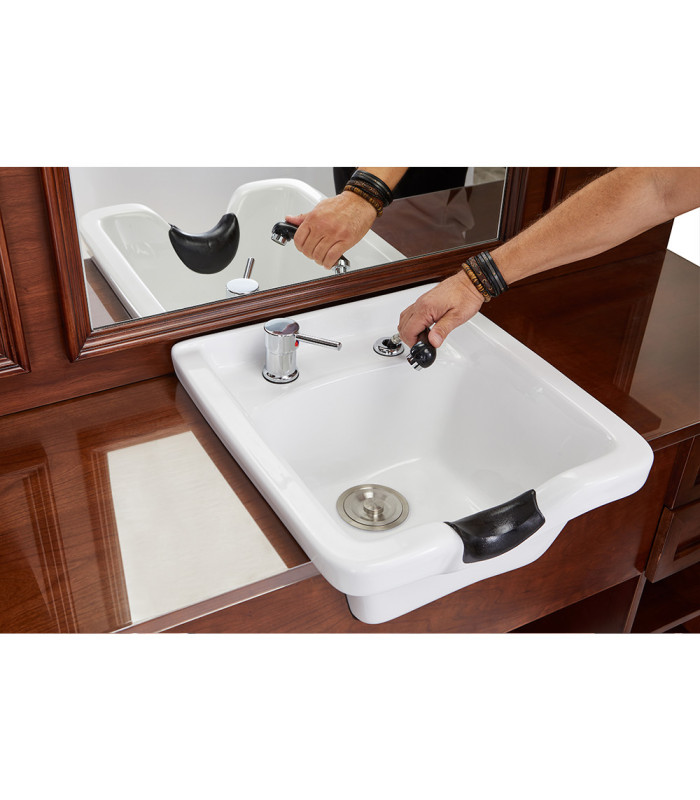 Tocador de Barberia Con Lavacabezas Jules