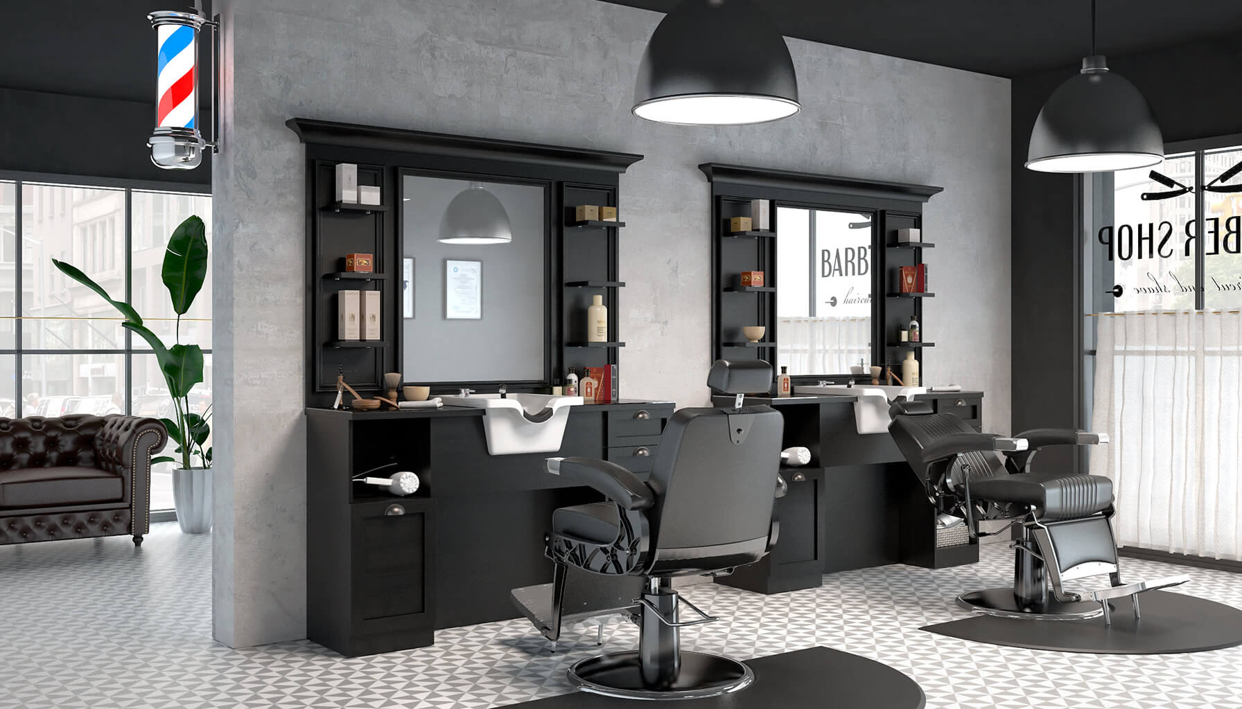 Beneficios de las Estaciones de Barbería con Lavacabezas